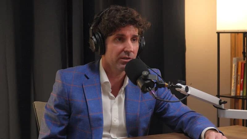 A guest on Free Arkansas mid-sentence at the mic
