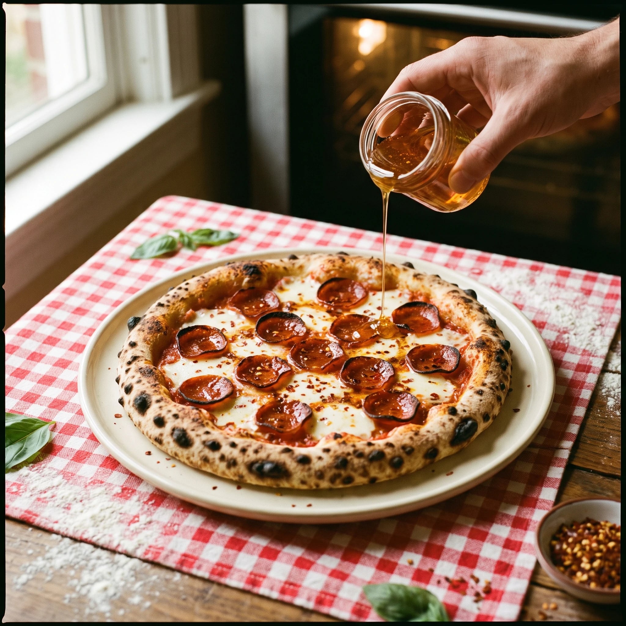 Hot Honey Pep pizza